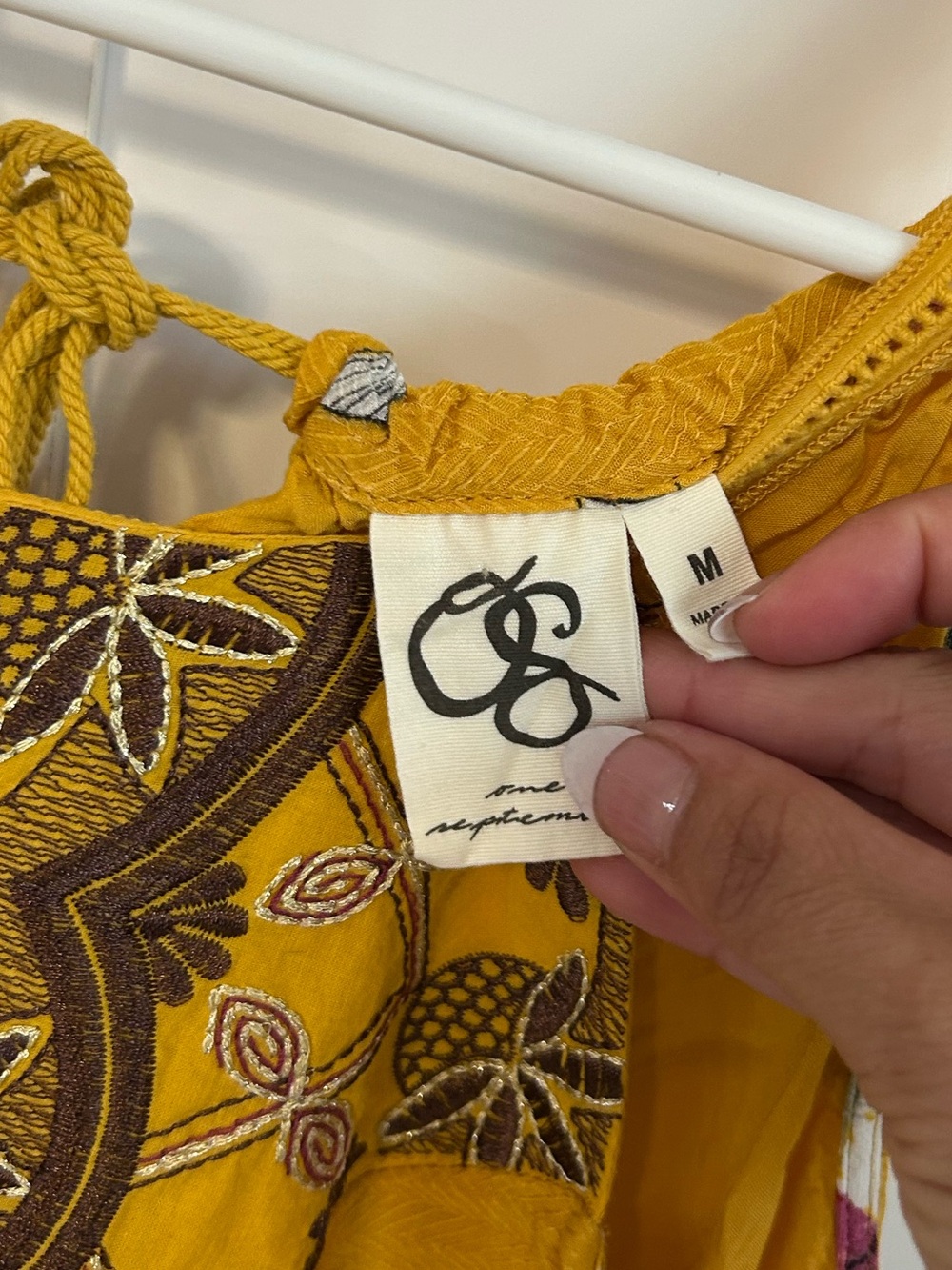 Anthropologie One September Paradiso Koi yellow Maxi dress - Picture 6 of 10